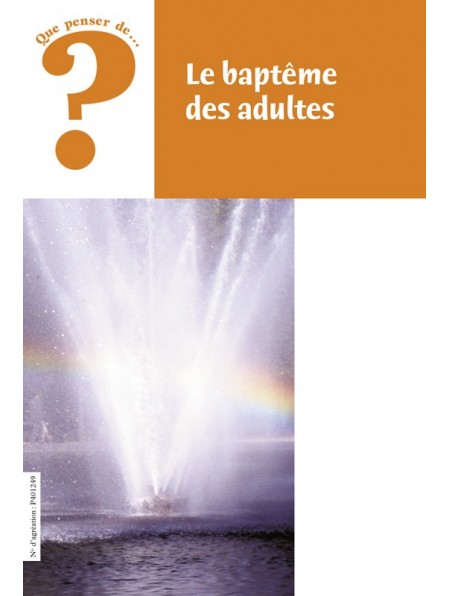 Le baptême des adultes