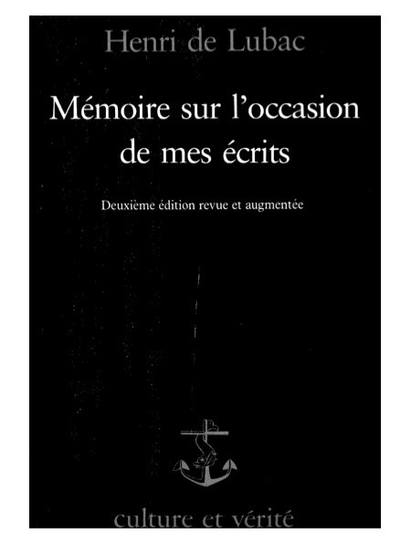 Mémoire sur l'occasion de mes écrits